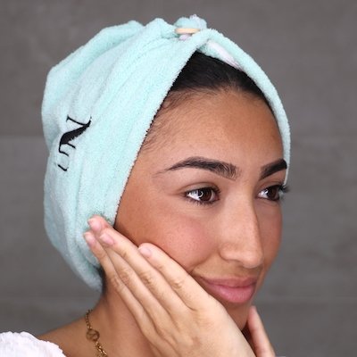 Serviette Turban Microfibre Pour Cheveux Bouclés Ou Longs - Ultra Absorbante, Légère, Avec Bouton - Séchage Doux
