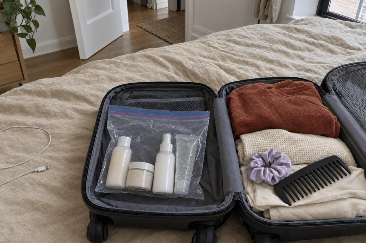 Routine cheveux en voyage : comment tenir avec 4 produits ? - In Haircare