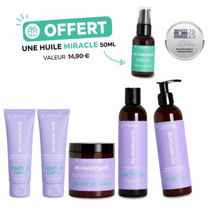 Routine boucles essentielle nutrition &amp; fortification - 2 shampoings mini - In Haircare
