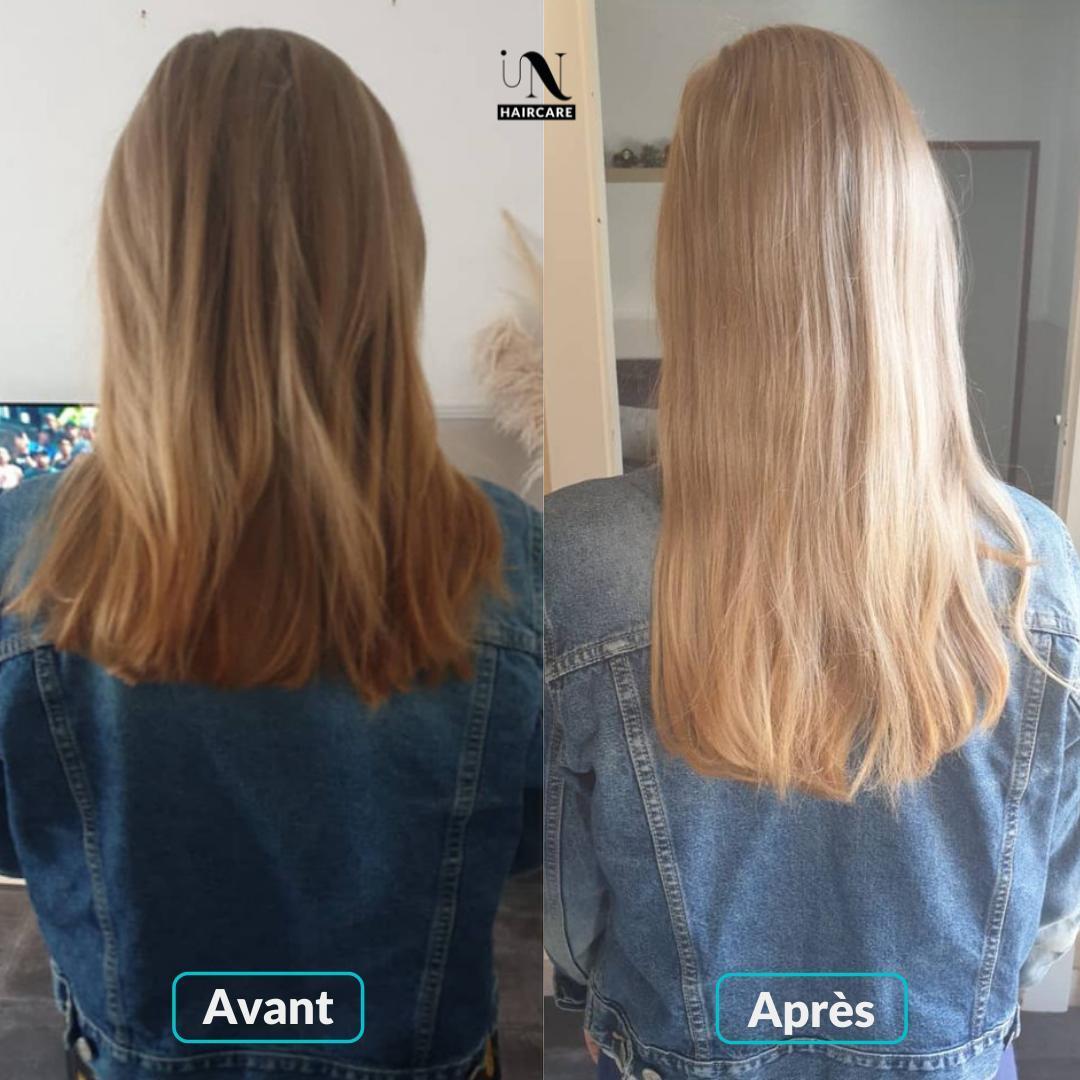 Avant après cure pousse cheveux In Haircare